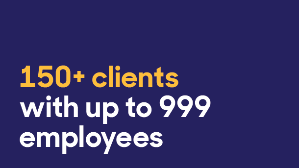 150+ clients with up to 999 employees